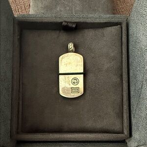 Silver David Yurman 925 Dog Tag
